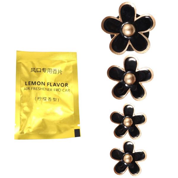 

car air freshener 4pcs flower shaped adornment ornaments scented for truck decor