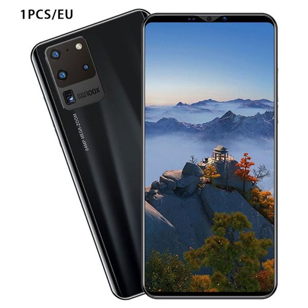 

smart home control s20 pro smartphone 5.8 inch screen 512m+4g android 3d glass plated back cover black