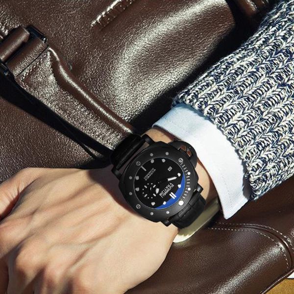 

wristwatches kimsdun zegarki meskie belt waterproof watch reloj deportivo quartz watches for men clock mens fashion cadeau homm, Slivery;brown