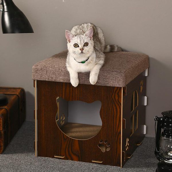 

cat beds & furniture multifunctional nast for pets a bed grinding semi enclosed house removable small and dog