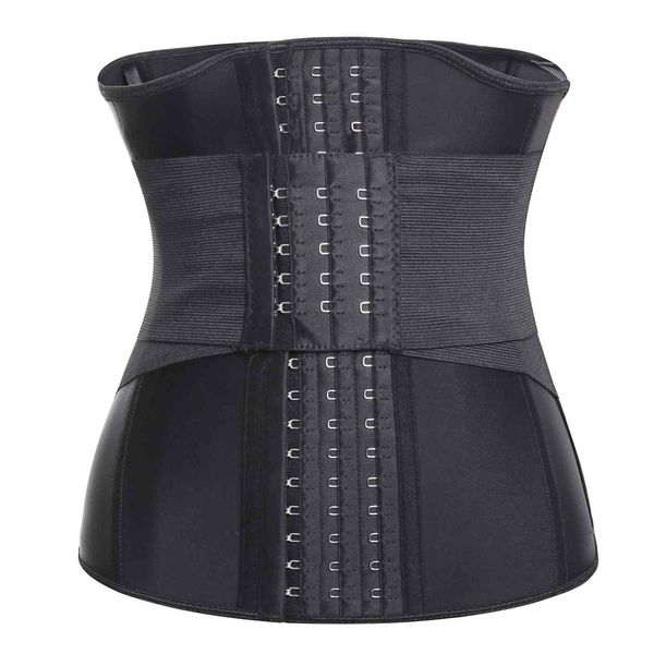 

waist tummy shaper straight three-layer 8 steel rib abdominal rubber body shaping cloth 3-breasted reinforced elastic sports belt