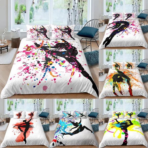 

bedding sets 2021 beautiful woman dancing girl duvet cover for bedroom single double king  full size quilt