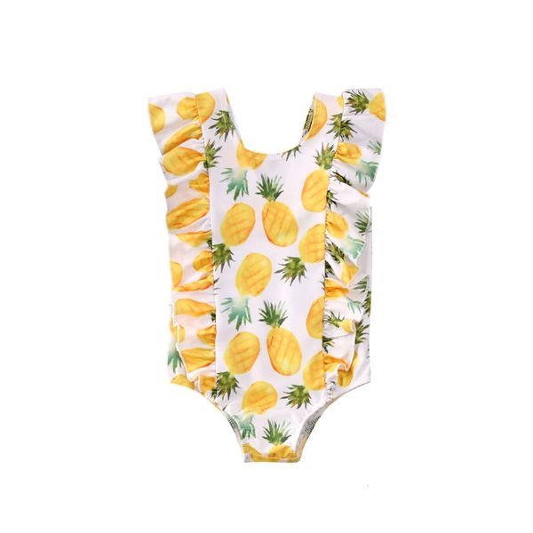 1-5 Jahre Kinder Badeanzüge Baby Mädchen Wassermelone Druck Ein Stück Schwimmen Mädchen Ananas Anzüge Kinder Bademode