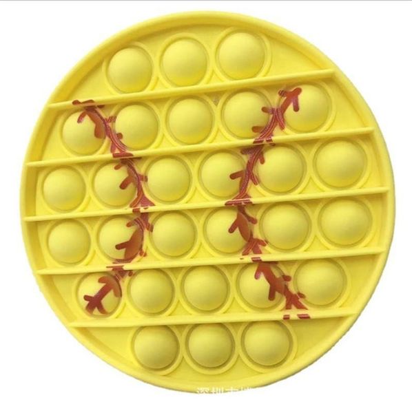 

2021 sports baseball push silicon toy cell phone straps sensory bubbles simple dimples fidget games board children focus toys adults decompr