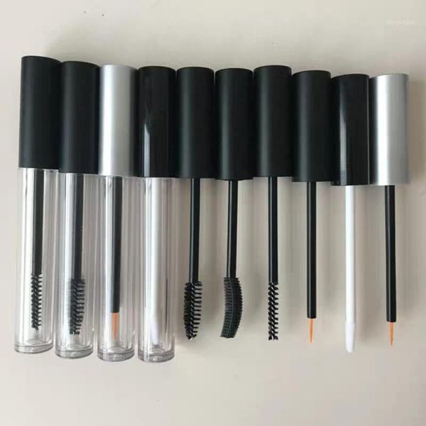 

5ml empty eyelashes tube portable mascara lip gloss eye liner bottle with black silver lid1