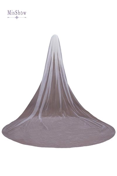 

bridal veils 3m one layer lace edge white ivory cathedral wedding veil comb solid long accessories ship within 24 hours, Black