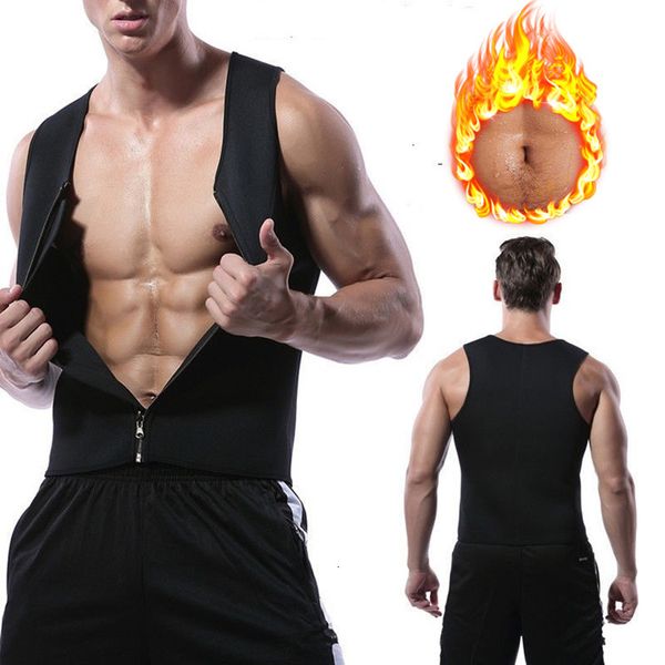 

men's zipper waistcoat bodysuit sweatsuit fitns neoprene body, Gray