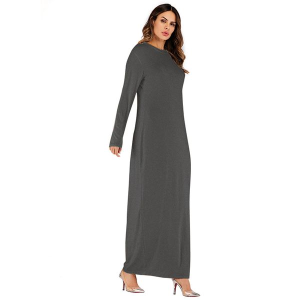 

plus size vestidos robe femme 2021 abaya muslim ukraine long sleeve women cotton maxi bodycon dress vestido longo ladies dresses, Red