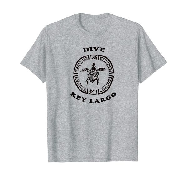 

dive key largo tshirt vintage tribal turtle gift tshirt, White;black