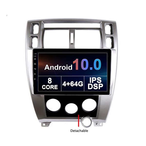 Android 10 DIN DIN AUTORADIO Carro DVD Player GPS WiFi Receptor para Hyundai Tucson 2006-2013 2.5D IPS Screen