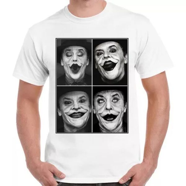 

jack nicholson joker batman cool art vintage retro t shirt 2273, White;black