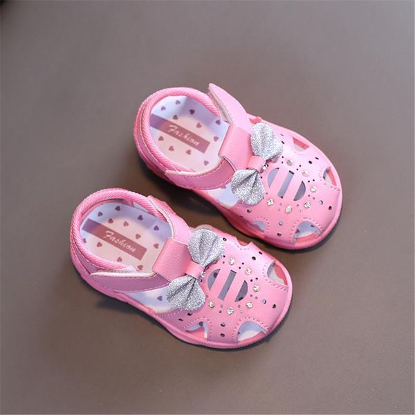 

sandals summer infant soft-soled toddler shoes baby baotou 0-1-2 one-year-old 3 girls and children princesses called, Black;red