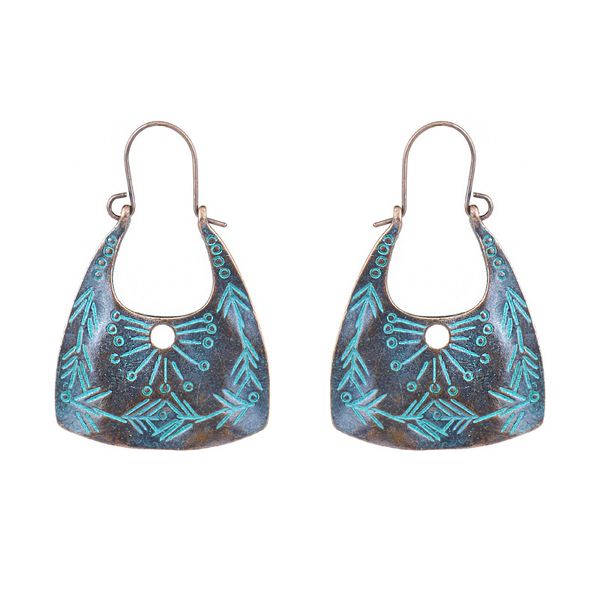 

ethnic women's bohemian bronze dangle earrings vintage gypsy hollow jhumka earrings oorbellen hangers, Silver
