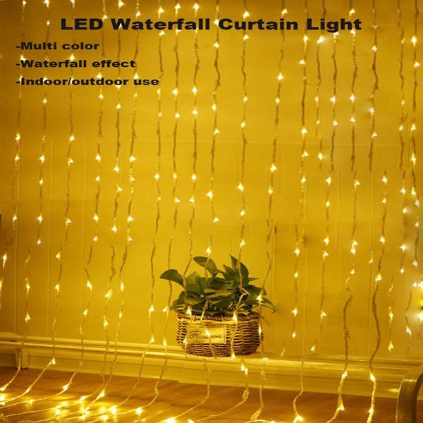 

strings festival decoration color flow water curtain waterfall light strip shopping mall indoor outdoor lawn house garland valentine's