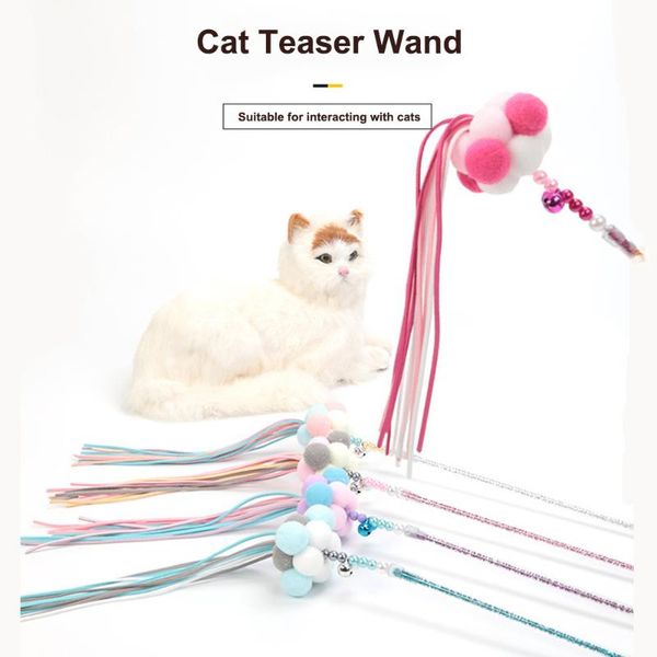

cat toys pet funny pompom feather accessories kitten interactive toy home animal entertainmentts