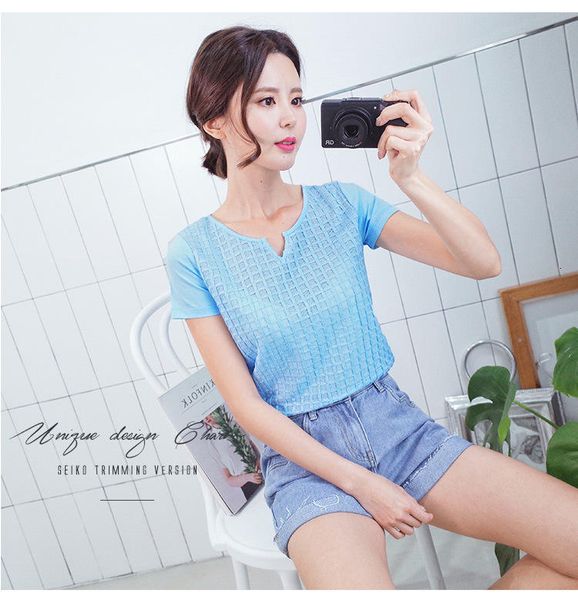 

tee fashion summer leisure women's short sleeve t-shirt, White