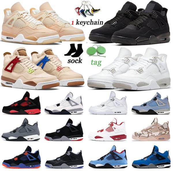 

4 4s jumpman men basketball shoes what the veterans day wild things red thunder shimmer sail motosports mushroom neon mens women trainers sp
