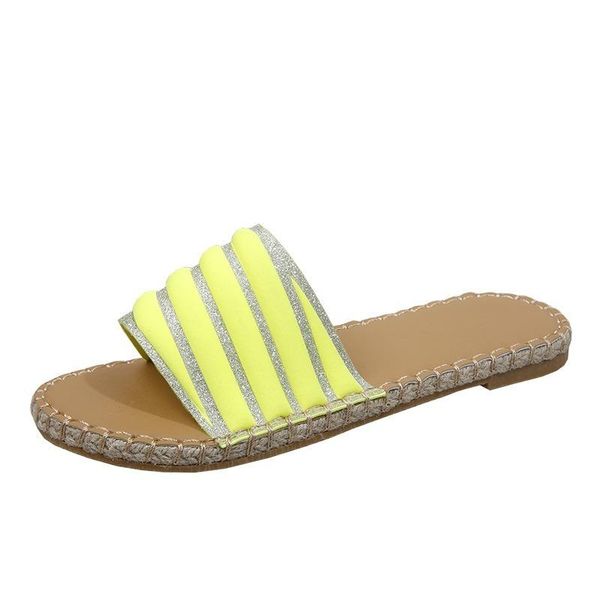 

crystal women slippers fashion casual female flat beach shoes plus size woman summer footwear outside slides, Black