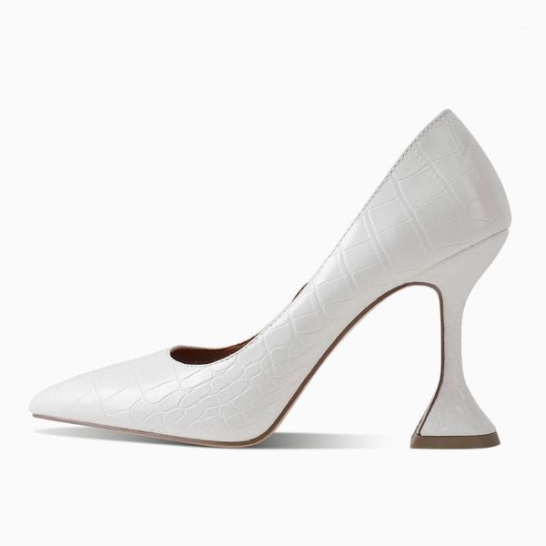 

dress shoes arden furtado 2021 spring fashion pointed toe strange style heels women's elegant white high pumps office lady, Black