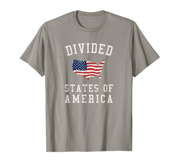 

divided states of america t-shirt, White;black