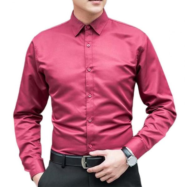 

men's casual shirts stylish autumn for men buttons cuff skin-friendly winter shirt long sleeve all match lapel spring business, White;black