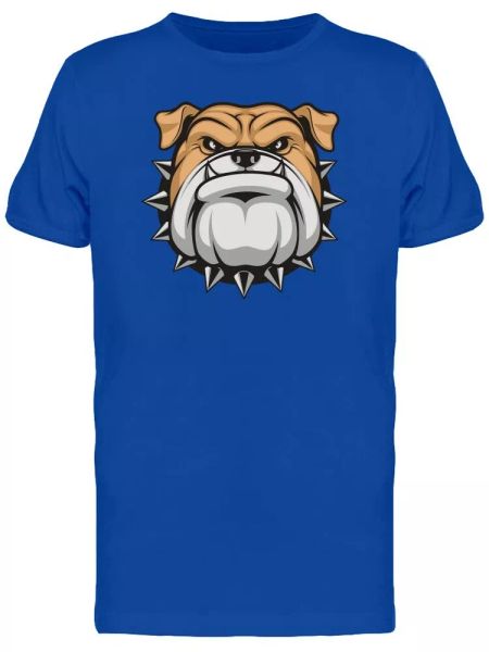 

head of a ferocious bulldog tee men's -image by shutterstock, White;black