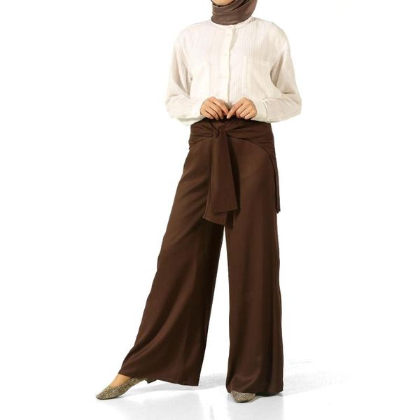 

women's pants & capris hijab belted, Black;white