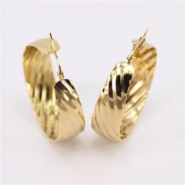 

hoop & huggie atmospheric fashion earrings real wear display physical po one piece purchase retail or wholesale sl218, Golden;silver