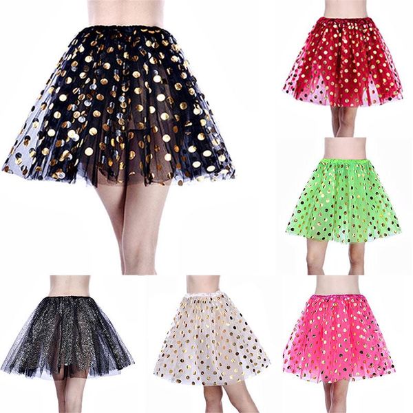 

skirts tutu skirt sparkle girls princess birthday party polka dot sequins ballet dance, Black