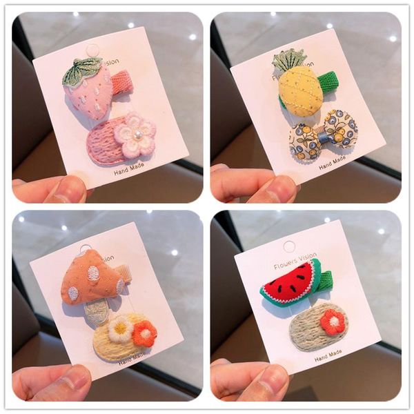 

2pcs/lot multi-style ribbon bow flower hairpins hair barrettes children accessories cute baby girls headwear clip, Slivery;white