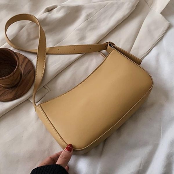 

evening bags cute solid color small pu leather shoulder for women 2021 simple handbags and purses female travel totes