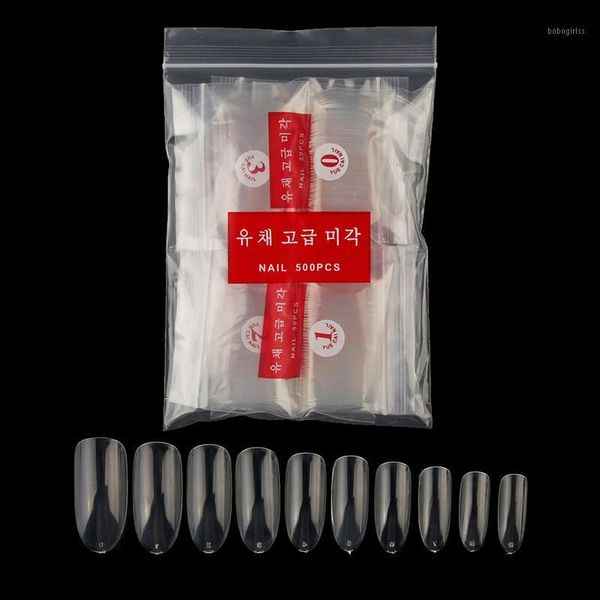 

500pcs false nails oval short fake clear full cover french style nail art tips decoration salon manicure accessories1, Red;gold