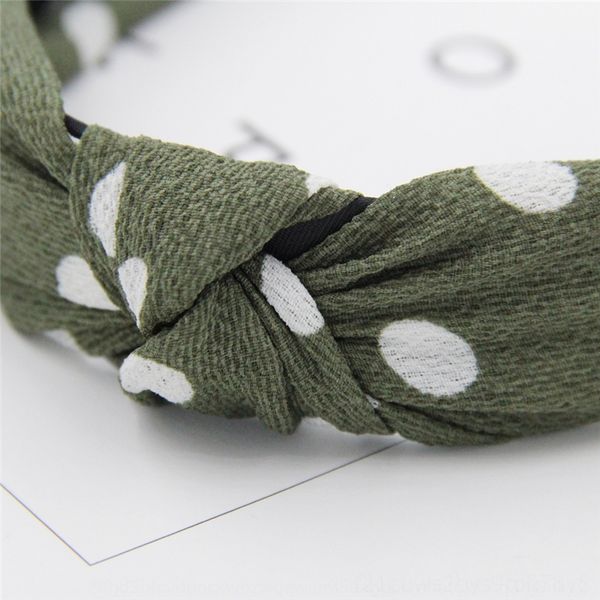 

4Nk duolingfashion bandheaddress headband band headbands fabric cross knot wave point hairband women's adult hair headdress, Silver