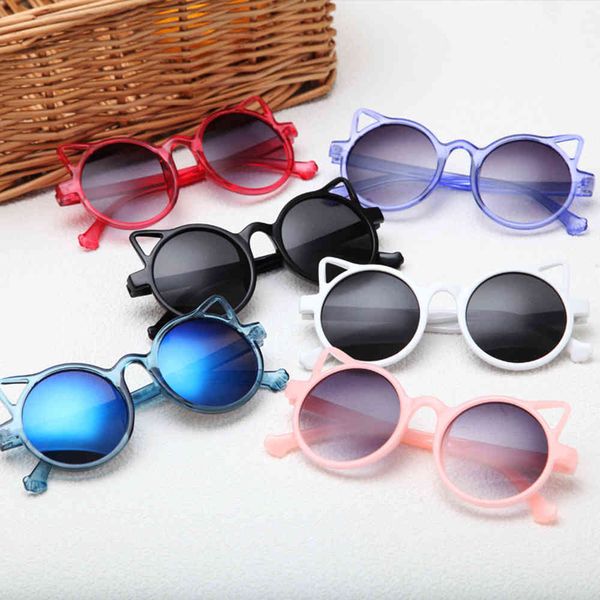 

2021 Kids Sunglasses Girls Brand Cat Eye Children Glasses Boys UV400 Lens Baby Sun glasses Cute Eyewear Shades Driver Goggles Glasses wholesale, White;black