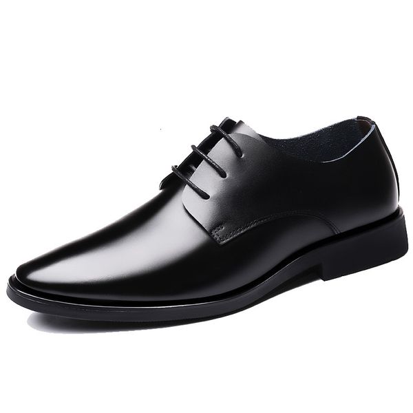 

dress shoes retro bullock design men business formal classic pointed toe leather oxford big size 38-44 m5tr, Black