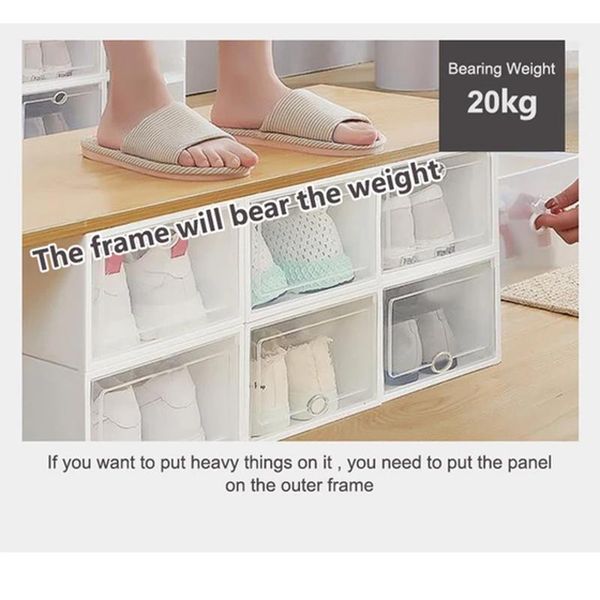 

clothing & wardrobe storage creative plastic shoe box shoes boxes organizer transparent clear foldable case holder