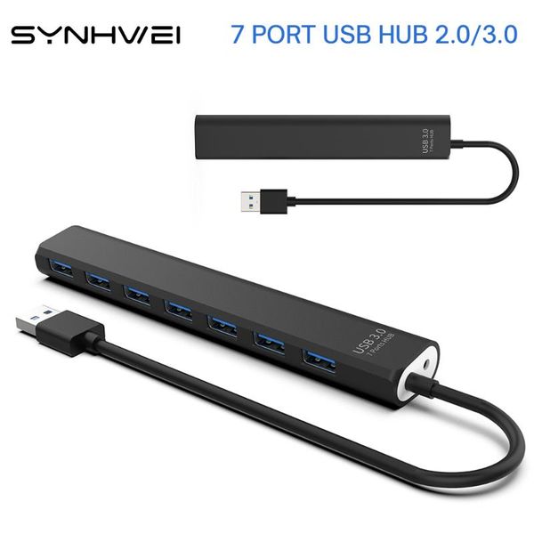 

hubs 7 port usb c hub 3.0 adapter power 5 gbps docking station black notebook splitter 2.0 for lappc computer accessories