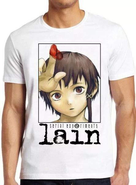 

serial experiments lain anime science fiction vintage cool gift tee t shirt 4236, White;black