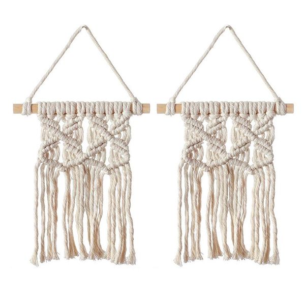 

decorative objects & figurines 2 pcs crafts dream catcher nordic style tassels wind chimes handmade dreamcatcher net for wall hanging home i