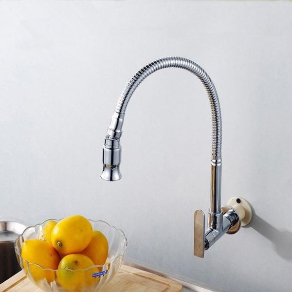

kitchen faucets chrome single handle faucet cold water brass taps wall