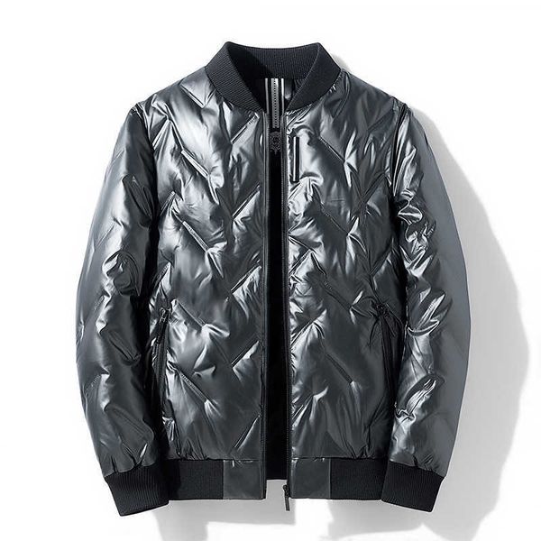 

thick, warm, super light men's winter jacket, casual coat, windbreaker, 90% white duck down coat, Black