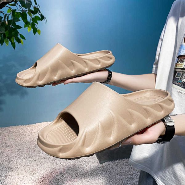 

coconut slippers men's wear out men's summer beach shoes, Black