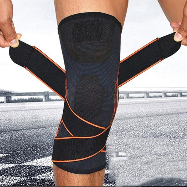 

elbow & knee pads 1pc sleeve fitness sports running cycling bandage elastic leg protective pad protector braces compression, Black;gray