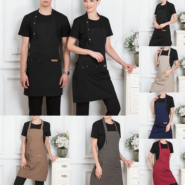 

1pcs kitchen apron for woman men cooking chef waiter cafe shop bbq hairdresser aprons bibs