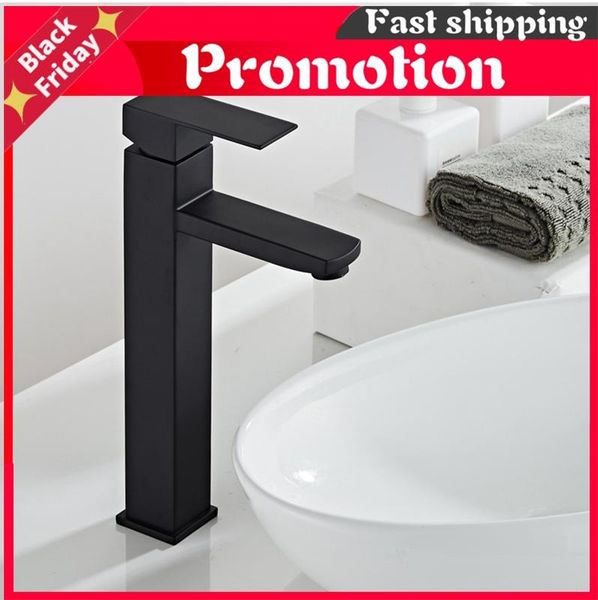 

bathroom basin faucet black baking 304 stainless steel sink mixer tap & cold lavotory faucets