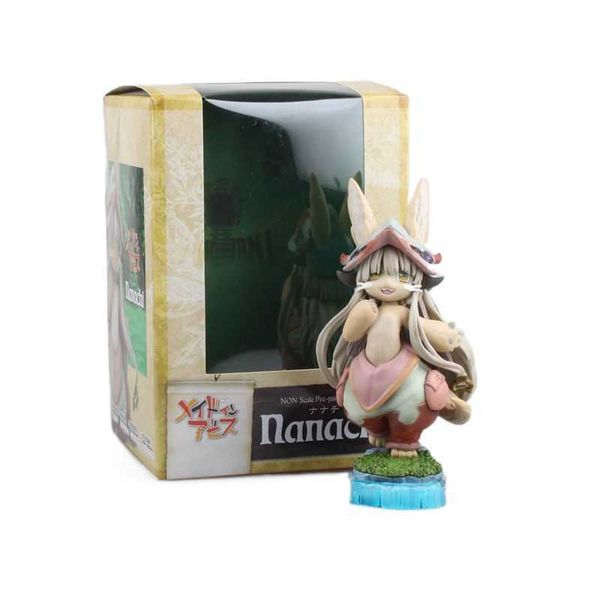 Figurine de anime feita em abismo Nanachi figura de ação colecionável modelo brinquedos 14cm gordinho garagem kits kits mesa decorações para crianças q0722