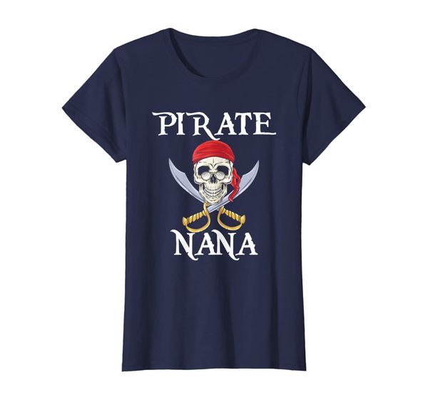 

Womens Pirate Grandma Grandmother T Shirt Nana Skeleton Gift Tee, Mainly pictures
