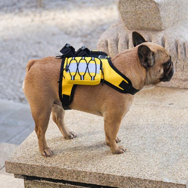 

dog collars & leashes cute backpack for pet cat harness army small medium puppy multifunction school bag pets supplies