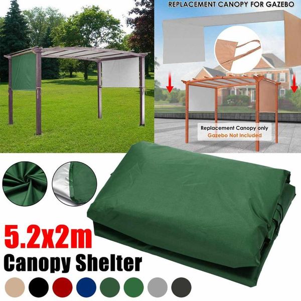 

shade sun 17x6.5ft pergola canopy replacement cover outdoor yard patio tan 1 shelter(not included other stuff)