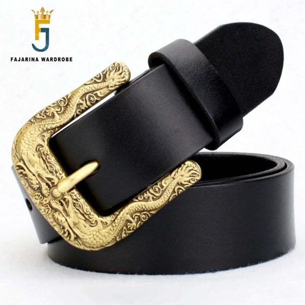 

quality fashion jeans strp cowhide genuine leather mens pattern brass pin buckle belts men nw0148, Black;brown